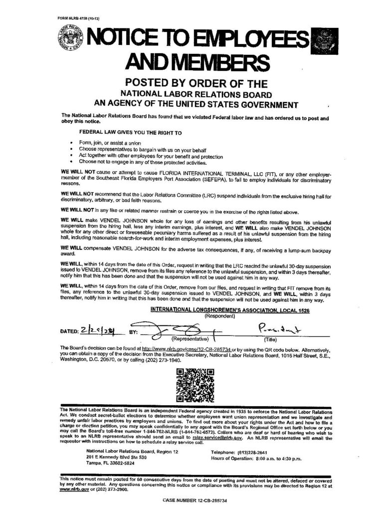Notices to Employers and Members
